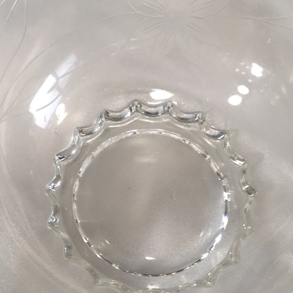 Vintage Heisy Clear Lariat Style Glass Crystal Bowl & Lid 8"x9" - Picture 6 of 9